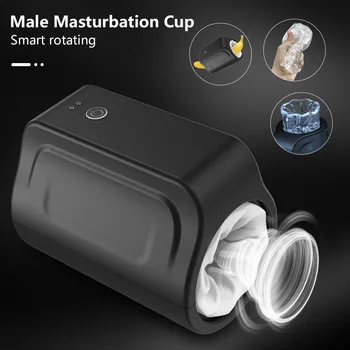  Otomatik Gerçeklik Vajina Mastürbasyon Rotasyon Erkek Masturbator Kupası Çift Kanallı Yumuşak Silikon Makinesi Yetişkin Seksi Oyuncaklar Erkekler için