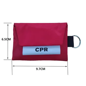  500 adet CPR Tek yönlü Vana İle Eldiven ve Mendil Anahtarlık CPR Eğitim İlk yardım çantası çanta
