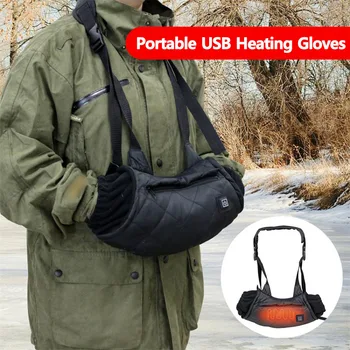  USB güç ısıtma çanta eldiven kış açık ısınma dişli pamuk malzeme uygun buz balıkçılık yürüyüş kamp elektrikli ısı kadın