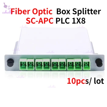  Fiber Optik SC-APC PLC 1X8 10 adet/ grup splitter Fiber Optik Kutusu Optik splitter FTTH kutusu ile 1X8 Düzlemsel dalga kılavuzu tipi