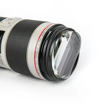  77mm Doğrusal Prizma Lens Filtresi Tekrar Çoklu Renkli Görüntü Cam Prizma Fotoğraf Efektleri Filtreler SLR Kamera Aksesuarları için
