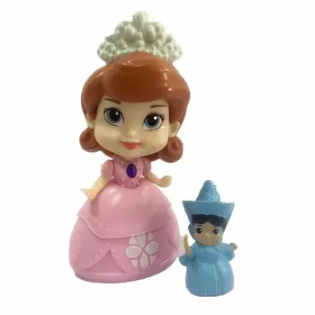  3 adet / takım Disney karikatür prenses sofia Aksiyon Figürleri bebek hediye oyuncaklar çocuklar için PVC şekil oyuncak
