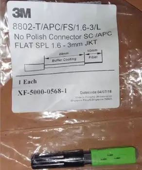  3M 8802-T / APC / FS/1.6-3/LX Hiçbir Lehçe NPC Fiber Optik Hızlı Bağlantı SC / APC DÜZ SPL 1.6-3mm JKT hızlı bağlantı