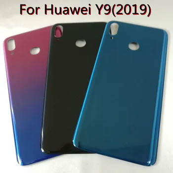  10 adet Huawei Y9 2019 arka kapak Pil Kapağı Cam Arka Kabuk Kapı Tamir Yedek parça