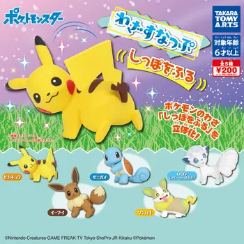  TAKARA TOMY Pokemon 5 adet/takım Gashapon Pikachu Eevee Squirtle Vulpix Yamaç Aksiyon şekilli kalıp Oyuncaklar Doğum Günü Hediyesi Çocuklar için