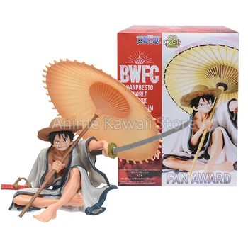  Tek Parça Anime BWFC Şemsiye Kimono Luffy 20th Yıldönümü Belirleyici Savaş Üst PVC Action Figure Koleksiyon Model Oyuncaklar