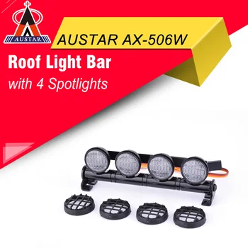 AUSTAR AX - 506W Parlak Lamba LED tavan ışığı Çubuğu 4 Spot 1/10 1/8 RC Araba için HSP TAMIYA CC01 Eksenel SCX10 ışık kiti