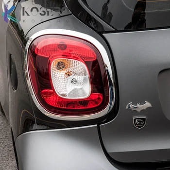  Araba stop lambası dekoratif çerçeve ABS plastik modifikasyon aksesuarları Mercedes Smart Fortwo 453 için Arka araba farı şekillendirici