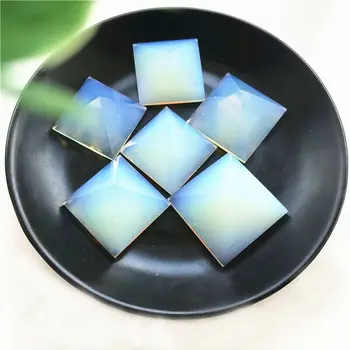  Doğal Beyaz Opal Taş Piramit Kristal Enerji Noktası Meditasyon Değnek Dekorasyon Doğal Taşlar ve Mineraller