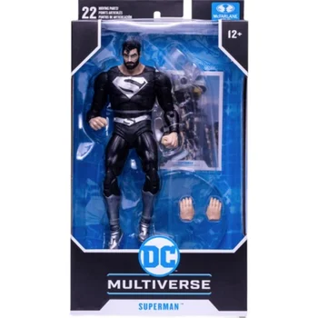  DC Aksiyon Figürü Superman Siyah Ceket Eklemler Hareketli 6.7 inç Modeli Süs Oyuncaklar Çocuk Hediyeler