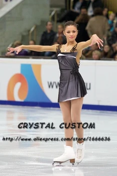  Profesyonel Özel artistik patinaj Elbiseler Kızlar Zarif Yeni Marka Buz Pateni Elbiseler Rekabet İçin Kristal DR3835