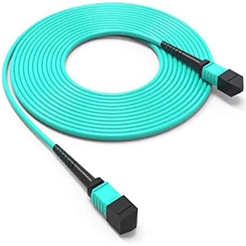  MPO-MPO Fiber Kablo B Tipi OM3 Çok Modlu Fiber Optik Yama Kablosu, QSFP + Alıcı-Vericiler için 8 Çekirdekli Yama Kablosu