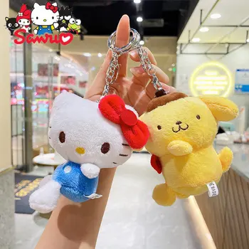  Sanrio Melodi Hello Kitty Cinnamoroll Bebek Kolye Anahtarlık Yumuşak Dolması Bebekler Doğum Günü Hediyeleri için Anime PP Pamuk Kız için 10cm
