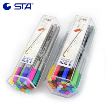  STA 6500 18/26 Renkli Kanca Hattı Kalem 0.4 mm pilot kalem DIY El Boyama Sanat Tasarım Graffiti Hattı Kroki Okul Öğrenci Malzemeleri