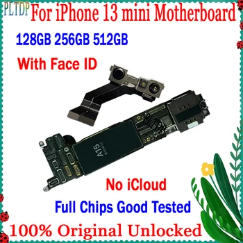  Temiz icloud iPhone 13 mini Anakart 100 % Orijinal Tam Kilidini iPhone 13 mini mantık kurulu İyi Test Edilmiş / No FaceID