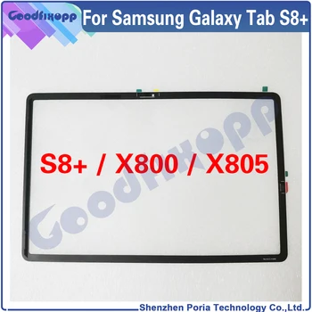  Samsung Galaxy Tab için S8 + SM-X800 SM-X805 SM-X806 X800 X805 X806 Dokunmatik LCD Ön Cam Dış lens camı