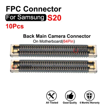  10 Adet 64Pins Arka Ana Kamera Konektörü Ana Kurulu FPC Fiş Anakart Flex Kablo Samsung Galaxy S20 Yedek