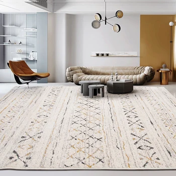  Iskandinav Oturma Odası İçin Halılar Çizgili Halı Yatak Odası için Kalın Ev / Ofis Kat Mat Modern Büyük Halı Yumuşak Çalışma Kilim