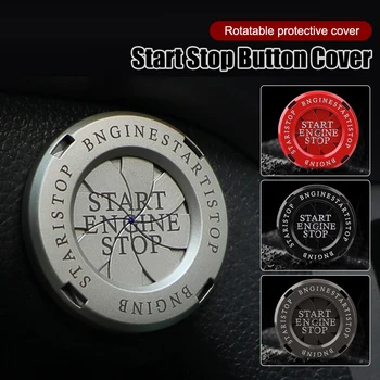  Araba İç Motor Ateşleme Start Stop Düğmesi Koruyucu Kapak dekorasyon çıkartması Oto Dekorasyon İç Aksesuarları