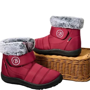  Benboy Kadın Kışlık Botlar Sıcak Kar Botları Kadın Su Geçirmez Bayan Ayakkabıları Kısa Peluş Kadın yarım çizmeler Rahat Rahat ayakkabı