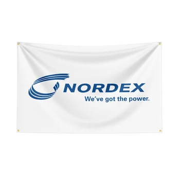  kulüp için 3x5 Ft Nordex Bayrak Polyester Dijital Baskılı Logo Afiş