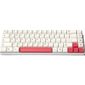  127 Tuşları Kon Momo Keycaps PBT Boya Süblimasyon XDA klavye Japon Minimalist Beyaz Klavye İçin MX Anahtarları Mekanik Klavye