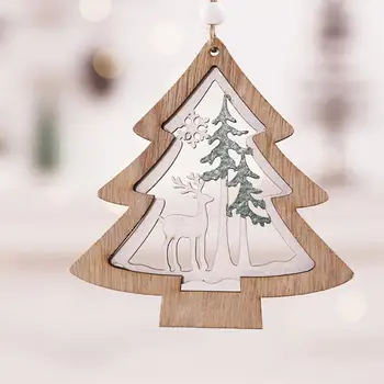  Güzel Noel Süs Delikli Anti-deforme Merry Christmas Kardan Adam Kolye 6 Stilleri Ağacı Kolye Festivali için