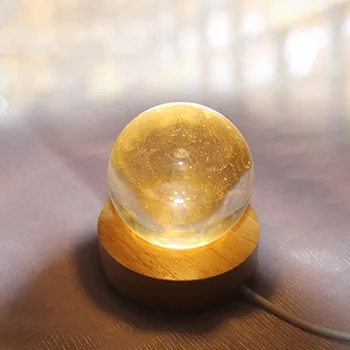  Kristal top taban USB ışık yayan masa lambası tabanı süslemeleri odası dekor için Led lamba Salon çocuklar gece ampuller ev için