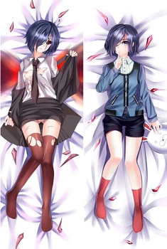  Sevimli Anime Yastık Tokyo Ghoul Kirishima Touka yastık kılıfı dekoratif Sarılma Vücut Yatak