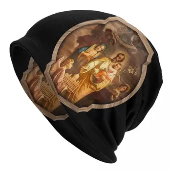  St Joseph Kutsal Katolik Kilisesi Ite Reklam Katolik Aziz Joseph Yetişkin erkek kadın Örgü Şapka sıcak Tutmak kış örme şapka