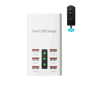  6 Port USB şarj aleti Hub ABD/AB/İNGİLTERE/AU Tak şarj adaptörü Taban Bloğu Cep Telefonu için