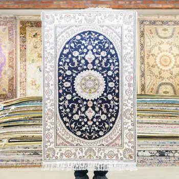  76x122cm El Yapımı Farsça Geleneksel İpek halı Oturma Odası Yatak Odası Keşmir Halı (YHW300AB)