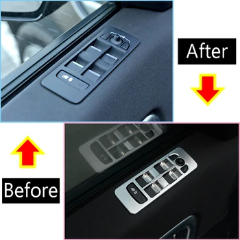  7 Renk Abs Plastik Pencere Kaldırma Anahtarı Paneli krom çerçeve Trim İçin Land Rover Discovery Spor L550 2015 -2020 Araba Aksesuarları