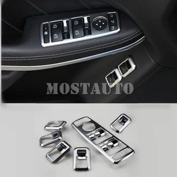  Benz GL X166 İç Kapı Kol Dayama Cam Anahtarı Kapağı Trim 2013-2015 6 adet Araba Aksesuarları İç Araba Dekor Araba Trim