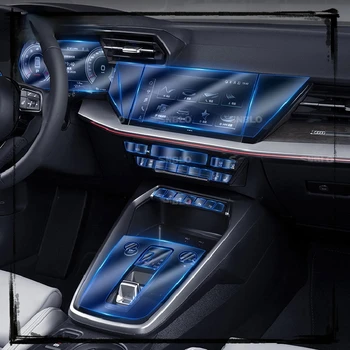  Araba İç Merkezi Konsol Şeffaf TPU koruyucu film Anti Çizik Onarım Filmi Aksesuarı Tamir LHD RHD Audi A3 8Y 2021