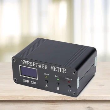  1.8 MHz-50 MHz SWR Watt Metre FM AM CW SSB 0.5 W-120 W Kısa Dalga Ayakta Dalga Oranı Masa Tipi C Şarj OLED dijital ekran
