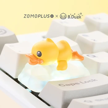  Klavye tuş Rastgele Tarzı Sevimli Stereo Küçük Sarı Ördek keycaps Kişilik Anahtar Kap Mekanik Klavye Kiraz MX Eksen 3D Tasarım