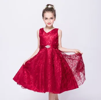  Çocuk Kız Elbise Yaz Yeni 2019 Çocuk Kolsuz Prenses Elbiseler High-end çocuk giyim 3-11year