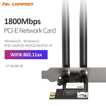  COMFAST WıFı6 1800 Mbps PCI-E Ağ Kartı 2.4 G&5 GHz Çift Bant 802.11 AX Kablosuz wifi adaptörü İçin PC Win10 / 11 64bit WPAS