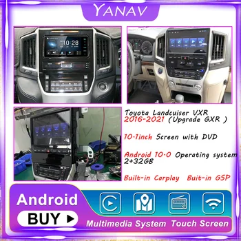  Android 10 Yeni araba radyo Dokunmatik multimedya kafa ünitesi Toyota Land Cruiser İçin VXR 2016-2021 otomatik stereo sesli GPS navigationn