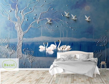  Bacal Mavi Ağaç Duvar Kağıdı 3D Yatak Odası için Modern Tasarım Oturma Odası duvar kağıdı Rulo Rustik Kabartma Ahşap Duvar Kağıdı Duvar